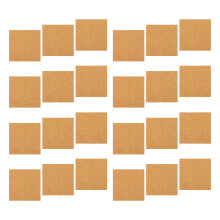 24Pcs Self Adhesive Cork Sheets Light Brown DIY Coasters Non-Slip Pads