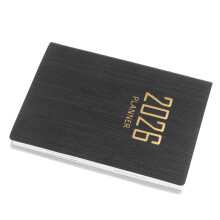 3Pièces Planner De Poche 2026 Noir, Journalier En Épais