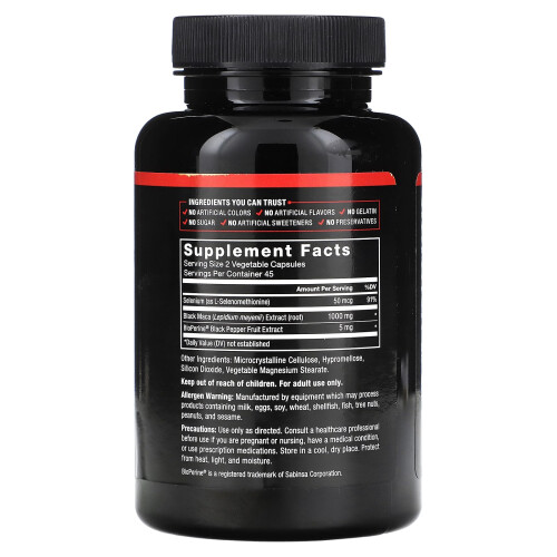 Force Factor, Čierny Maca, 90 Capsuliek 1