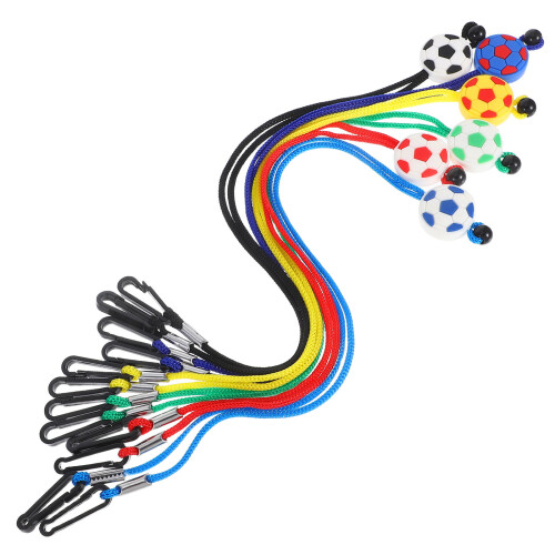 6Pcs Adjustable Kids Mask Lanyards Cute Cartoon Neck Strap Windproof