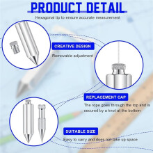 Hexagon Steel PlumbBob,2 Pcs Plumb Bobwith String 8 Ounce,5 Ounce Plumbbob Weight for Construction CarpenterSurveyor