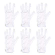 30Pairs White Warm Work Gloves Stretchy Protective Industrial Gloves