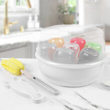 Mikrowellen-Sterilisationsbox für Babyflaschen aus
