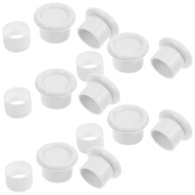 25Sets White Curtain Rod End Caps PVC Tpr Nonslip Rod Plugs for Decor