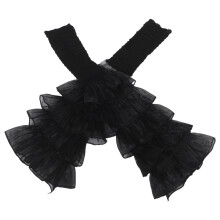 2Paren Zwarte Lace Kniekousen Met Ruches - Comfortabele Cosplay Kousen