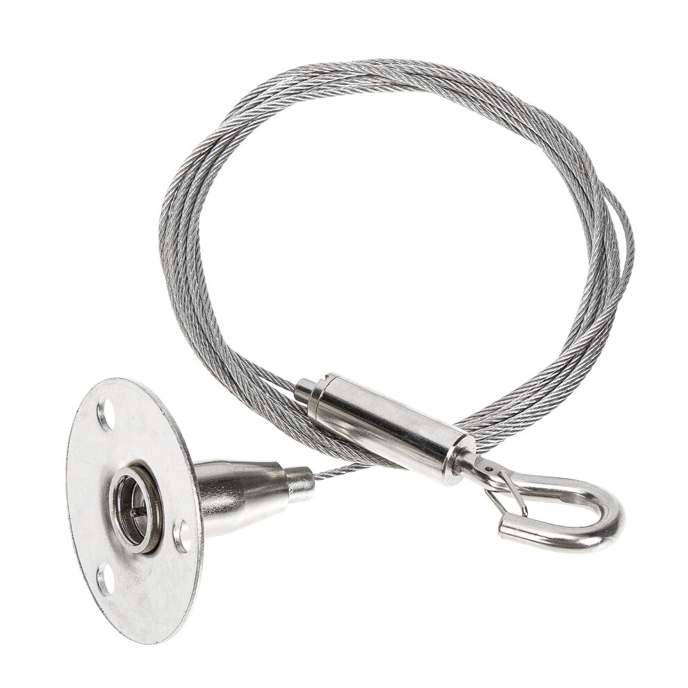 2Pcs Silver Wire Rope Picture Hangers Sturdy Stainless Steel Hooks 3671268761438