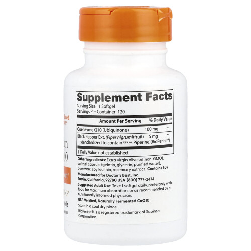 Doctor's Best, Υψηλή Αbsorption CoQ10, 100 mg, 120 Μягά γεμιστά 1