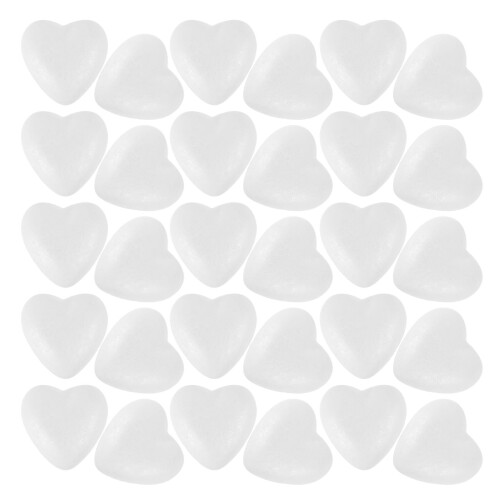 150Pcs Craft Foam Hearts White for DIY Wedding Decor and Art Projects