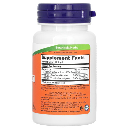 NOW Foods Oregano Oil, Enteric - 90 softgels 1