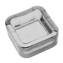 Glass Ashtray Light Grey for Home Versatile and Modern Decor
