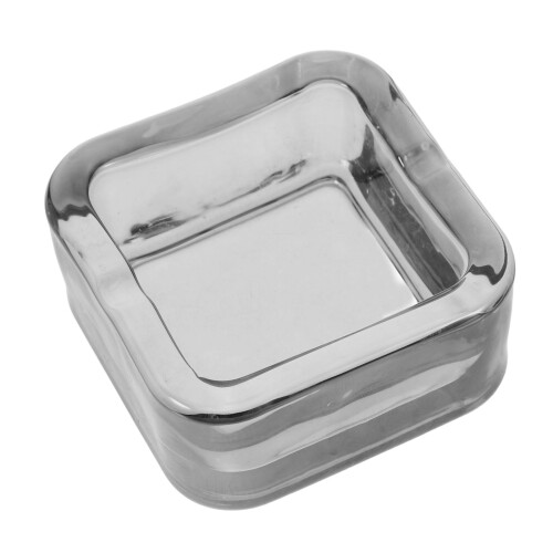 Glass Ashtray Light Grey for Home Versatile and Modern Decor