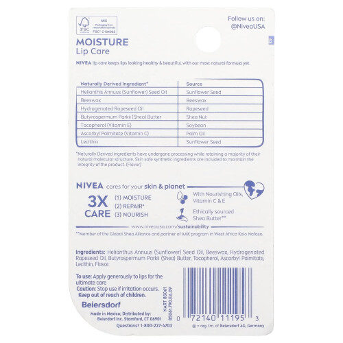 NIVEA Nivea, Ochrona Słodkich Warg, 0.17 oz (4.8 g) 2