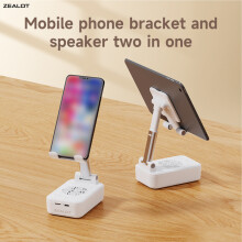 ZEALOT Z7 Tragbarer kabelloser Lautsprecher & Handyhalterung 1200mAh, 52mm, IPX5 wasserdicht
