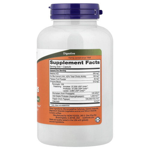 NOW Foods (180 capsules) NOW Digestive Enzymes - Broad Spectrum Enzyme Supplement Capsules 1