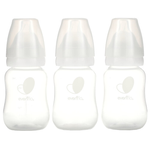 Evenflo Feeding, Balance+ Flaskor, Standard, 0+ Månader, Långsam Flöde, 3 Flaskor, 4 oz (120 ml) Varje 2