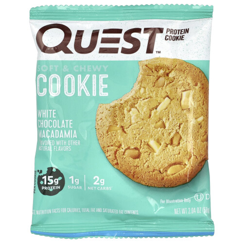 Quest Nutrition, Πρωτεΐνη Κούκκερ, Λευκό Καραμέλα Μακαδιά, 12 Κούκκερς, 2.04 oz (58 g) Κάθε 2
