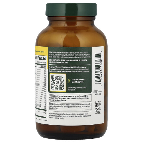 MegaFood, Multivitamina per Donne 55+, 120 Comprimati 2