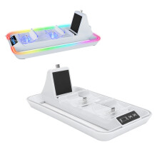 3 in 1 RGB LED Controller Charging Station, Type C Dual Dock, ABS Material