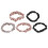 Giovanni Giovanni, Scrunchie per Capelli Slender Satin, Rosso, Nero, Grigio,  5 Scrunchie 3