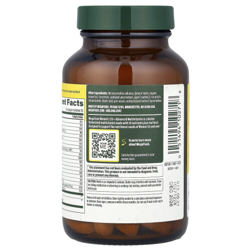 MegaFood, Women's 55+, Advanced Multivitamin, 60 Tablets 2