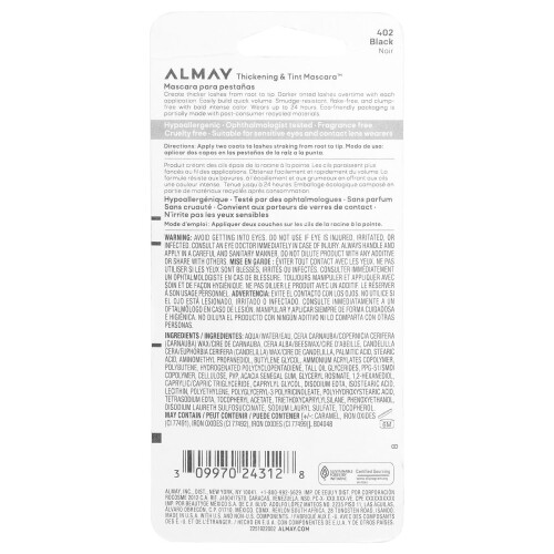 Αλμάι, Ενίσχυση & Τόνωση Μαλλιών, 402 Μαύρο, 0.28 fl oz (8.3 ml) 2