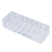 Multifunktionale Kunststoff-Kabelorganizer-Box 8 Fächer Transparent