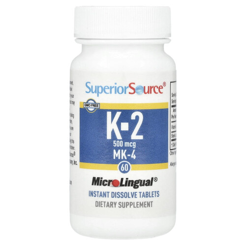 Superior Source, Βιταμίνη K-2, 500 mcg, 60 MicroLingual Instant Dissolve Tablets 2