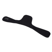 Almohadilla eléctrica portátil para cuello con compresa caliente que vibra alimentada por USB en negro