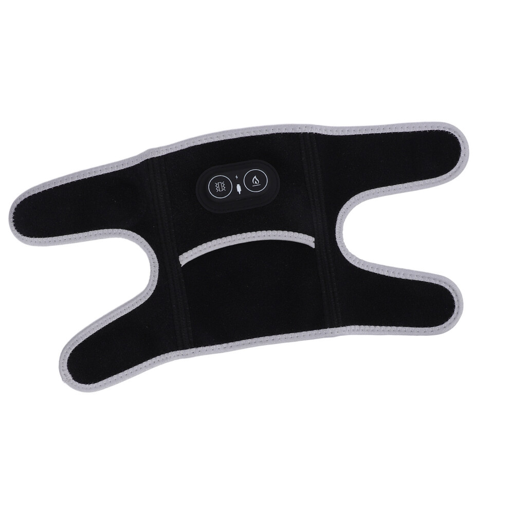 Black Elbow Heating Pad With 3 Levels Vibration Adjustable Hook Loop Brace