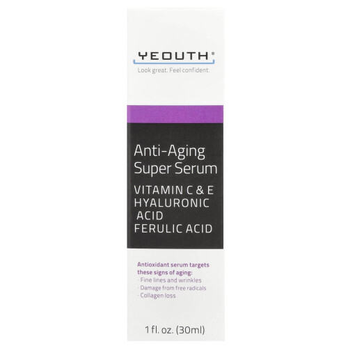 YEOUTH, Αντι-Γήρανση Σούπερ Σερουμ, 1 fl oz (30 ml) 1