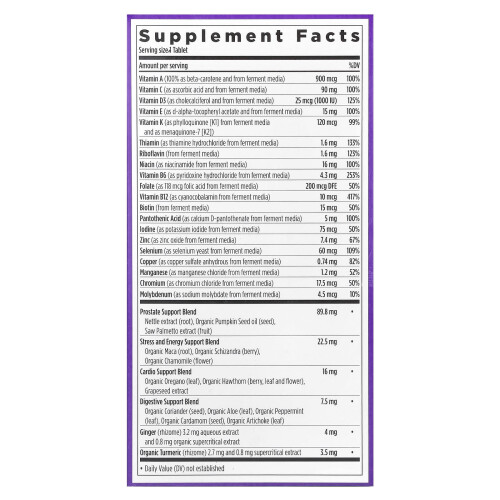 New Chapter, Multivitamina Every Man's 40+, 96 Tabella Vegetariana 1
