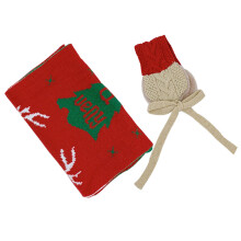 4Pièces Ensemble Écharpe + Cache-Oreilles Enfants Hiver