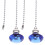 6Pcs Blue Crystal Ceiling Fan Pull Chains Durable Iron Chain Extenders 1
