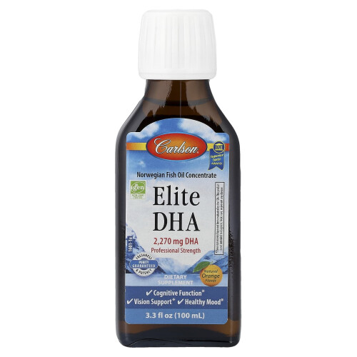Καρλσον, Ελίτ ΔΗΑ, Φυσική Πορτοκαλί, 2.270 mg, 3,3 fl oz (100 ml) 2