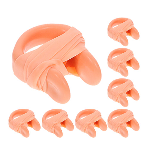 8Pièces Accessoires Natation Pinces Emulsion Beige Antidérapantes