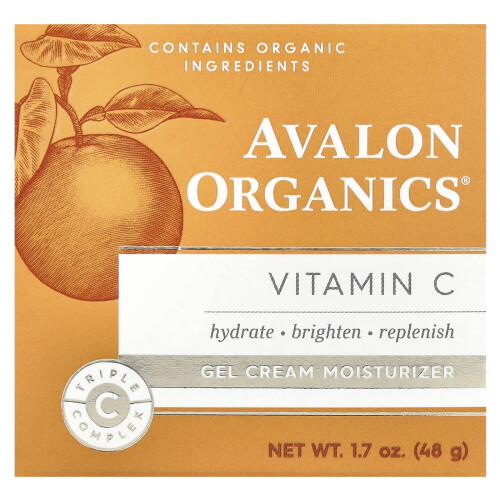 Avalon Organics Avalon Organics, Vitamiini C, Gel Kream Moisturizer, 1.7 oz (48 g) 1