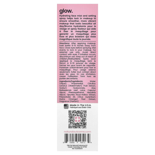 Natural Outcome, Glow, All-Nighter Setting Spray, 4 oz (120 ml) 2