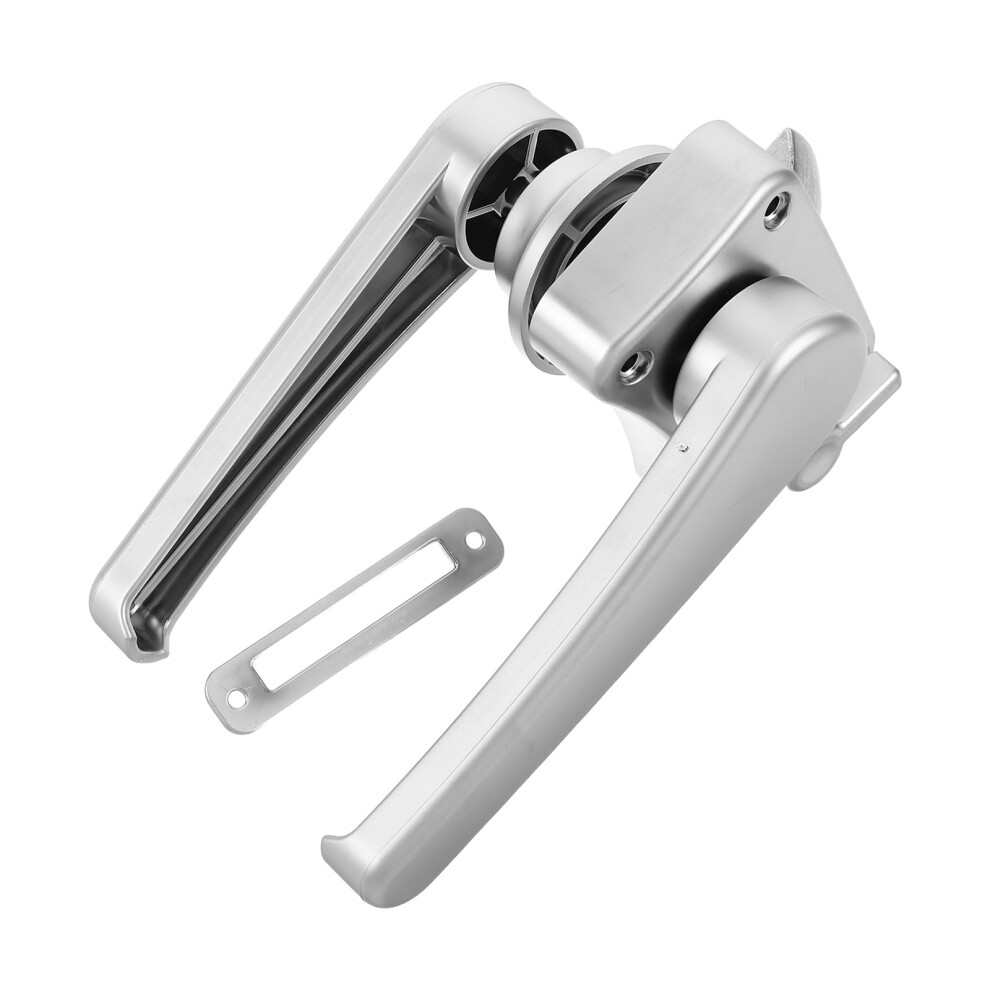3Sets Rv Toilet Door Lock Abs Aluminum Keyless Privacy Handle Silver 3671943504022
