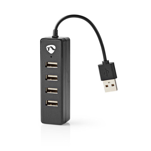 USB-Hub | USB-A-Stecker | 4x USB A Buchse | 4 Port(s) | USB 2.0 | Stromversorgung über USB 2