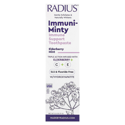 RADIUS, Immuni-Minty, Immune Support Toothpaste, Elderberry Mint, 2.5 oz (71 g) 1