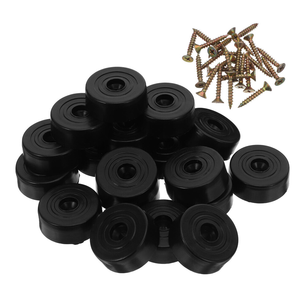 48Pcs Black Plastic Furniture Leg Glides For Home Floor Safety 3671897183199