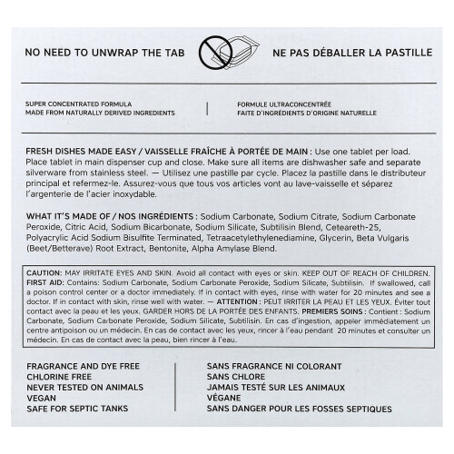The Unscented Company, Afwasmiddel Tablets, 30 Tablets, 12.7 oz (360 g) 1