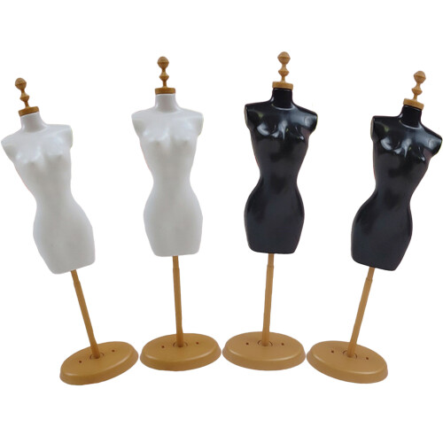 4Pcs Mini Mannequin Model Doll For Clothing Display And Support