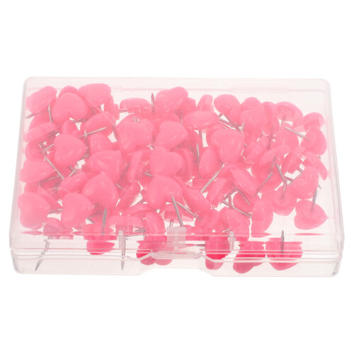 300Pcs Creative Pink Heart Thumbtacks for Bulletin Board Display