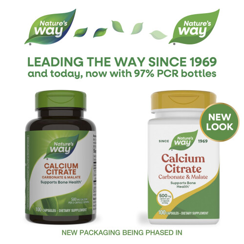 Nature's Way, Καλσιούμιο Σιτράτη, 500 mg, 100 Φύλλα (250 mg ανά Φύλλο) 2