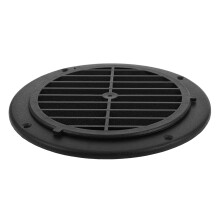 2Pièces Cache Aération Rv En PP Noir Avec Lames Réglables Et Élégantes