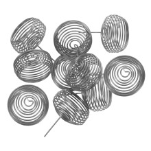 100Pcs Silver Gardening Fertilizer Basket for Orchids and Bonsai Care