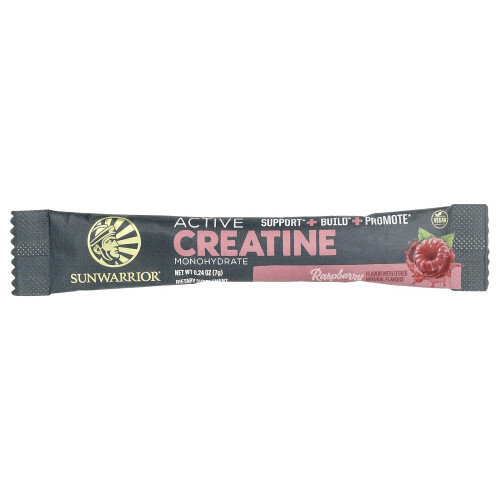 Sunwarrior, Active Creatine Monohydrate, Raspberry, 30 Packets, 0.24 oz (7 g) Each 2