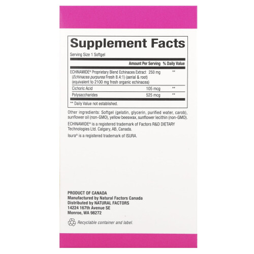 Natural Factors, Patented Echinamide, 60 Softgels 1