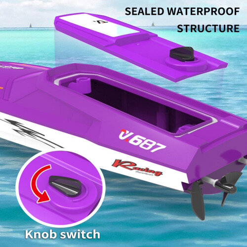 Ferngesteuertes Speedboot Blau 600mAh 29.0x9.5x5.0cm 2
